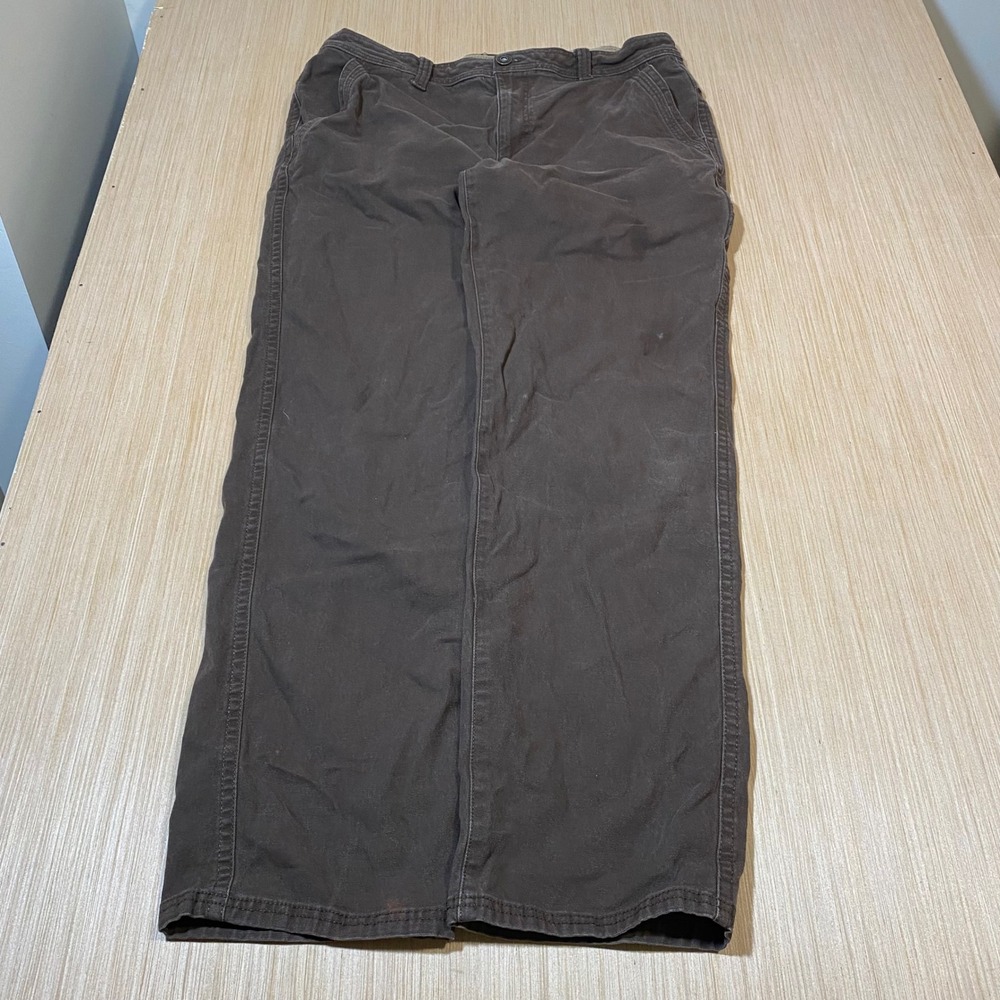 Legendary Outfitters Mens Brown Canvas Work Utility Pants 36x32 Straight Leg